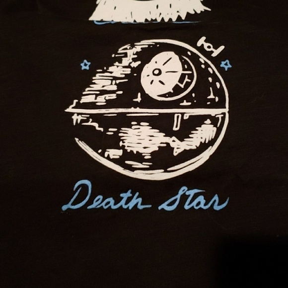 Star Wars tshirt juniors size Medium like new Chewie, Pew Pew, Vader, Death Star - Picture 8 of 10